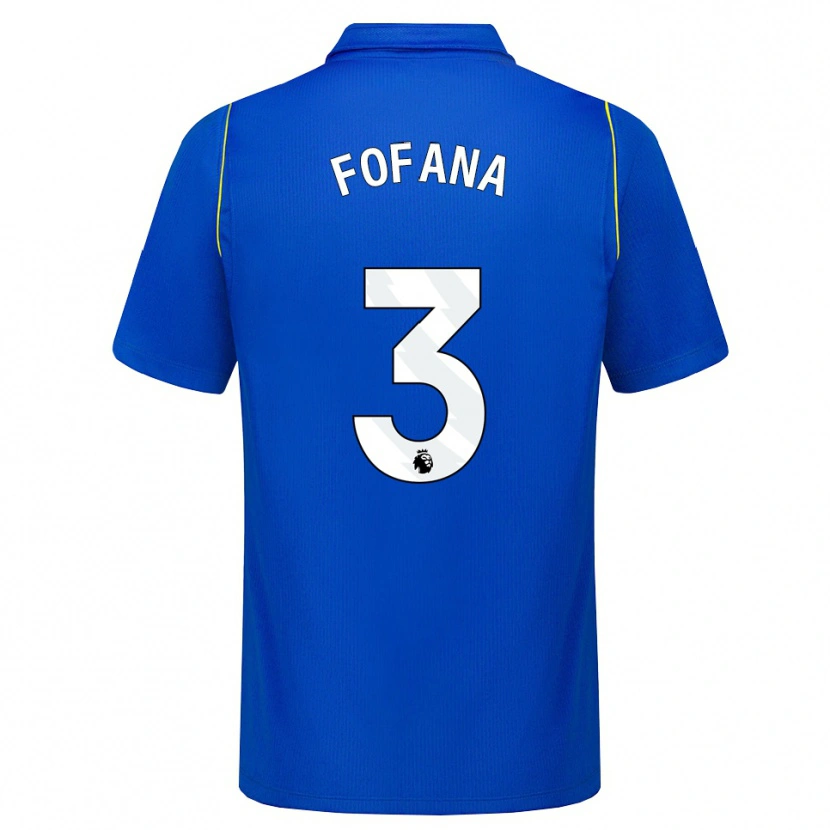 Danxen Kinderen Wesley Fofana #3 Blauw Geel Thuisshirt Thuistenue 2026/27 T-Shirt België