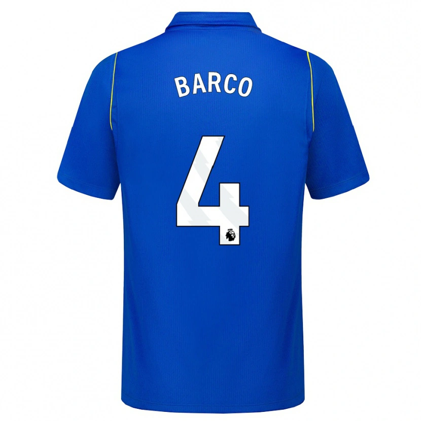 Danxen Kinderen Valentín Barco #4 Blauw Geel Thuisshirt Thuistenue 2026/27 T-Shirt België