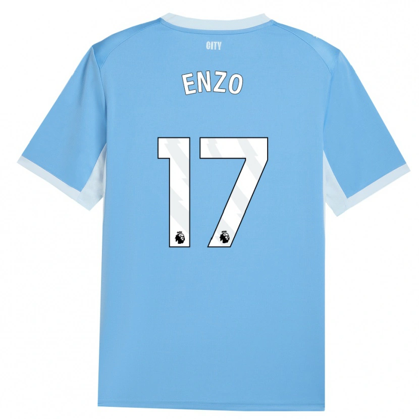 Danxen Kinderen Enzo Fernández #17 Licht Hemelsblauw Wit Thuisshirt Thuistenue 2026/27 T-Shirt België