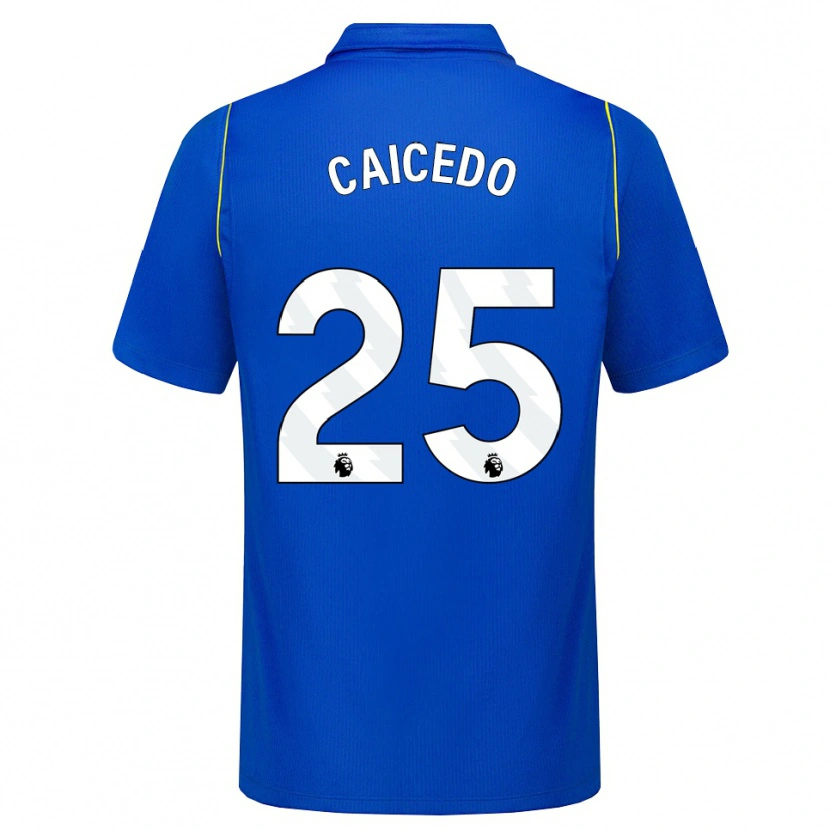Danxen Kinderen Moisés Caicedo #25 Blauw Geel Thuisshirt Thuistenue 2026/27 T-Shirt België