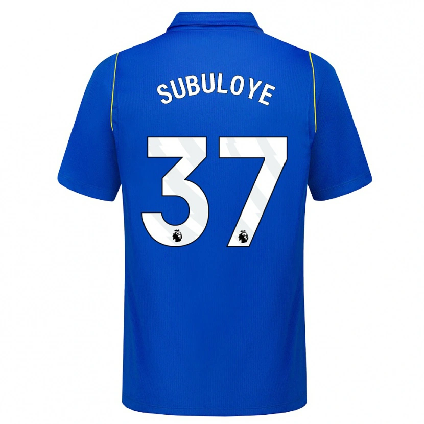 Danxen Kinderen Olutayo Subuloye #37 Blauw Geel Thuisshirt Thuistenue 2026/27 T-Shirt België