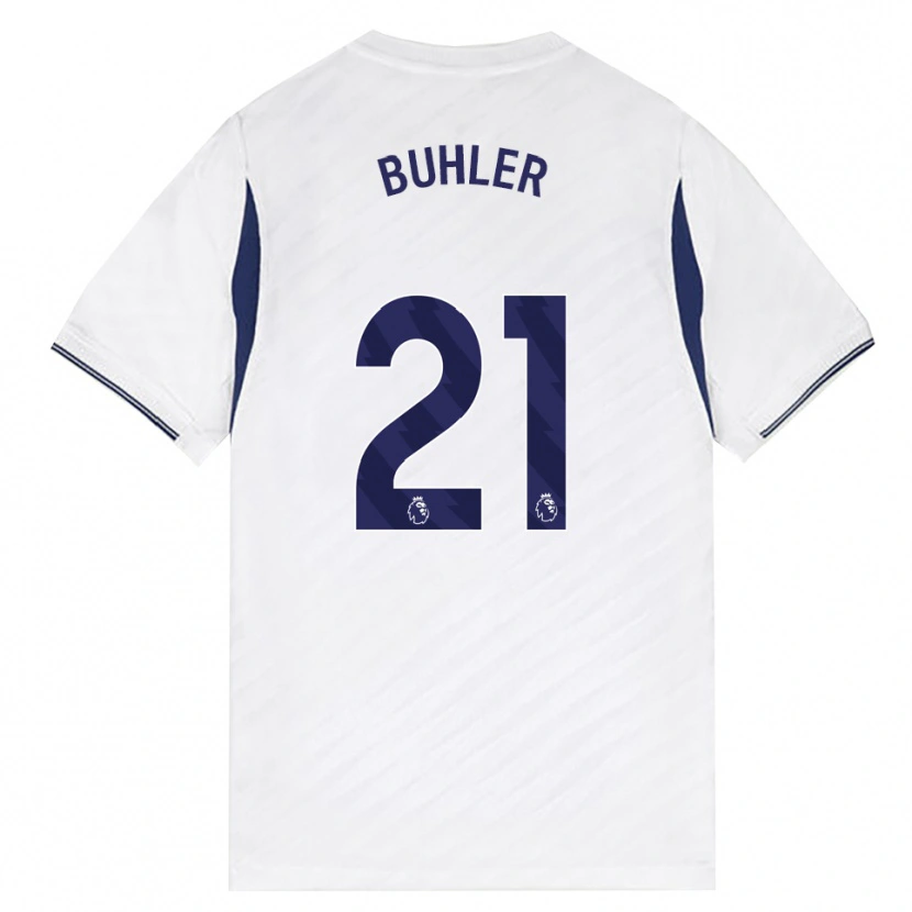 Danxen Kinderen Luana Bühler #21 Wit Rood Paars Thuisshirt Thuistenue 2026/27 T-Shirt België