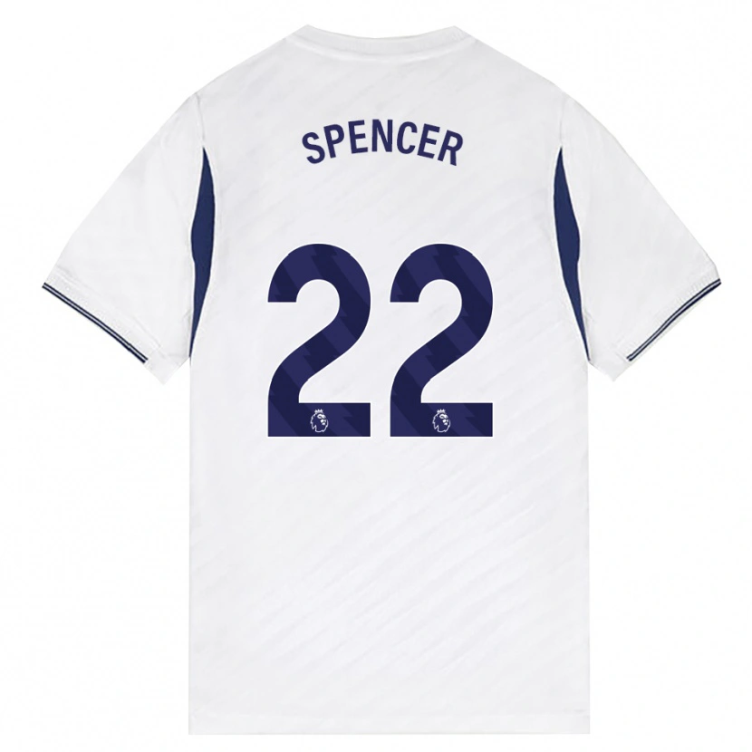 Danxen Kinderen Rebecca Spencer #22 Wit Rood Paars Thuisshirt Thuistenue 2026/27 T-Shirt België