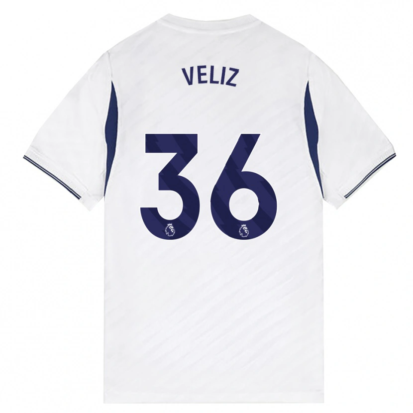 Danxen Kinderen Alejo Véliz #36 Wit Rood Paars Thuisshirt Thuistenue 2026/27 T-Shirt België