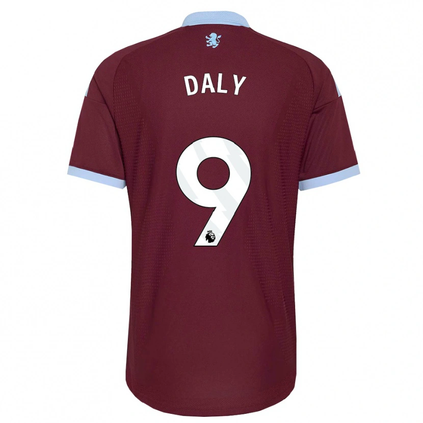 Danxen Kinderen Rachel Daly #9 Korenbloemblauw Bordeaux Thuisshirt Thuistenue 2026/27 T-Shirt België