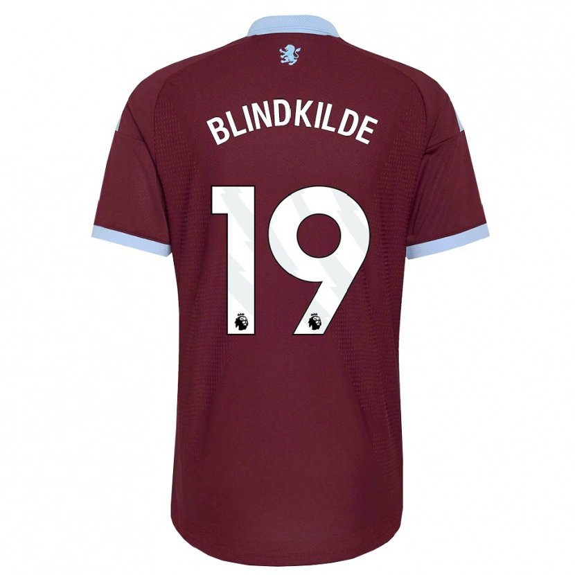 Danxen Kinderen Laura Blindkilde #19 Korenbloemblauw Bordeaux Thuisshirt Thuistenue 2026/27 T-Shirt België
