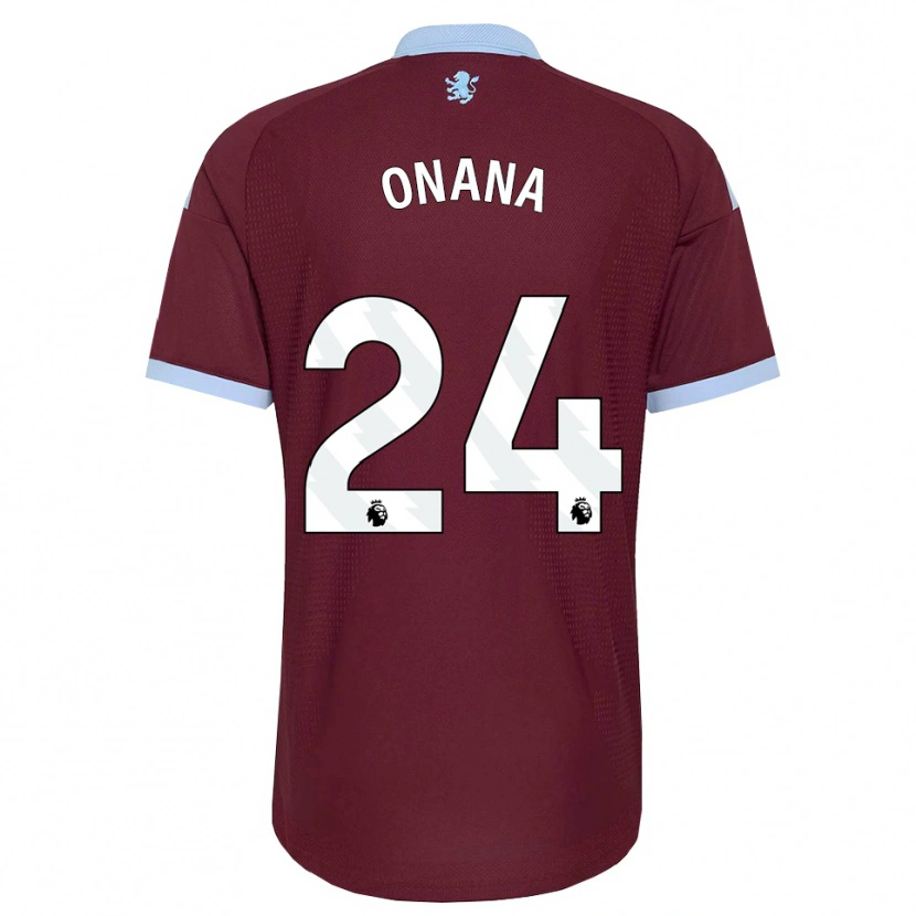 Danxen Kinderen Amadou Onana #24 Korenbloemblauw Bordeaux Thuisshirt Thuistenue 2026/27 T-Shirt België