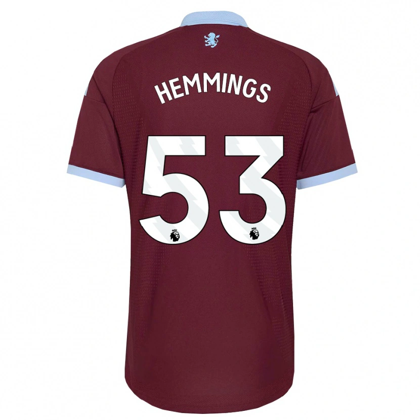 Danxen Kinderen George Hemmings #53 Korenbloemblauw Bordeaux Thuisshirt Thuistenue 2026/27 T-Shirt België