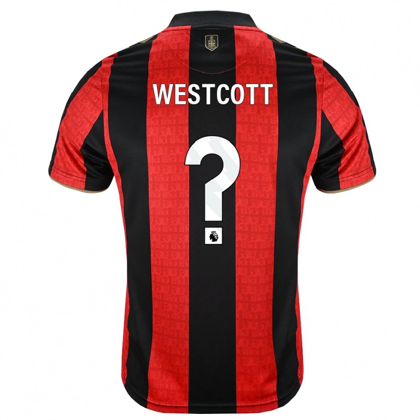 Danxen Kinderen Ben Westcott #0 Goudgeel Rood Zwart Thuisshirt Thuistenue 2026/27 T-Shirt België