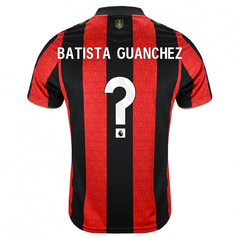 Danxen Kinderen Aidan Batista Guanchez #0 Goudgeel Rood Zwart Thuisshirt Thuistenue 2026/27 T-Shirt België