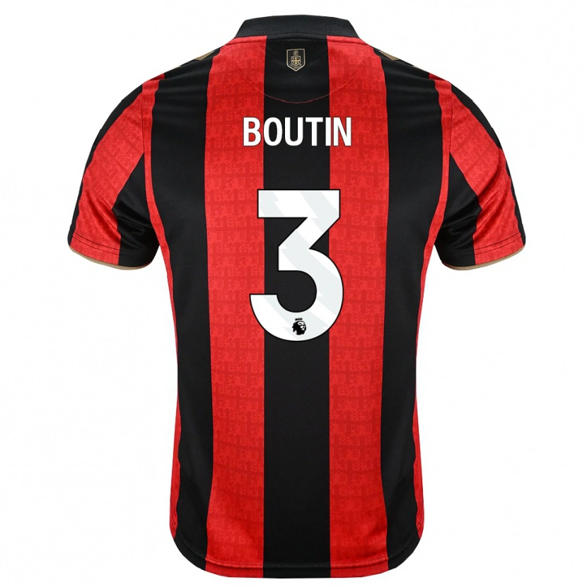 Danxen Kinderen Noa Boutin #3 Goudgeel Rood Zwart Thuisshirt Thuistenue 2026/27 T-Shirt België