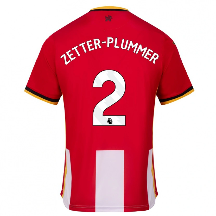 Danxen Kinderen Josh Zetter-Plummer #2 Geel Zwart Rood Thuisshirt Thuistenue 2026/27 T-Shirt België