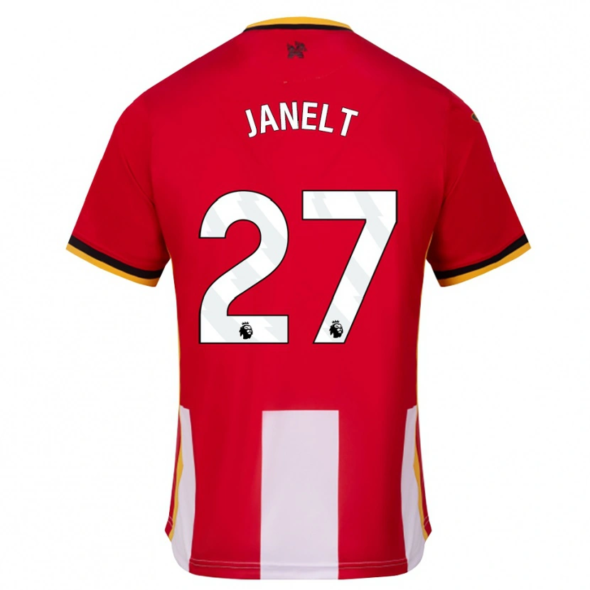 Danxen Kinderen Vitaly Janelt #27 Geel Zwart Rood Thuisshirt Thuistenue 2026/27 T-Shirt België