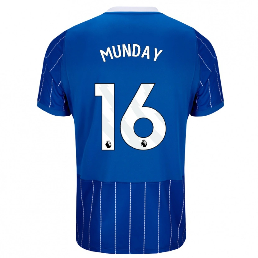 Danxen Kinderen George Munday #16 Mediumblauw Wit Thuisshirt Thuistenue 2026/27 T-Shirt België