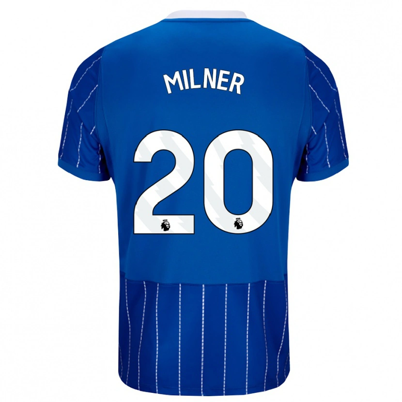 Danxen Kinderen James Milner #20 Mediumblauw Wit Thuisshirt Thuistenue 2026/27 T-Shirt België