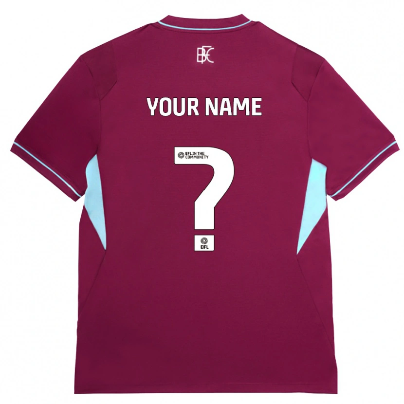 Danxen Kinderen Uw Naam #0 Bordeaux Groen Thuisshirt Thuistenue 2026/27 T-Shirt België