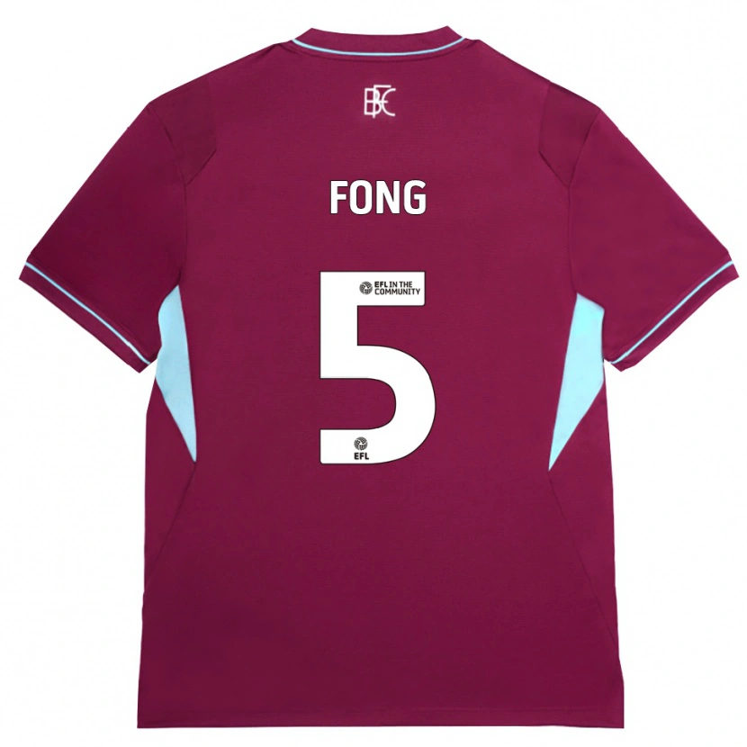 Danxen Kinderen Luca Fong #5 Bordeaux Groen Thuisshirt Thuistenue 2026/27 T-Shirt België