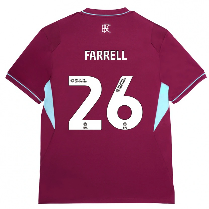 Danxen Kinderen Lucy Farrell #26 Bordeaux Groen Thuisshirt Thuistenue 2026/27 T-Shirt België
