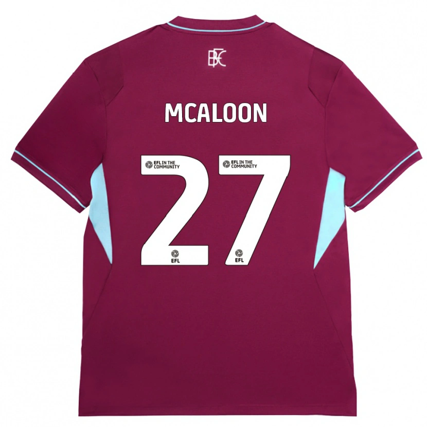 Danxen Kinderen Naoisha Mcaloon #27 Bordeaux Groen Thuisshirt Thuistenue 2026/27 T-Shirt België