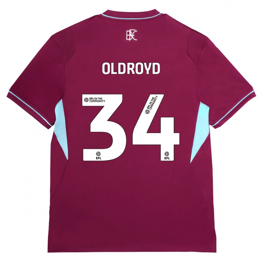 Danxen Kinderen Amelia Oldroyd #34 Bordeaux Groen Thuisshirt Thuistenue 2026/27 T-Shirt België