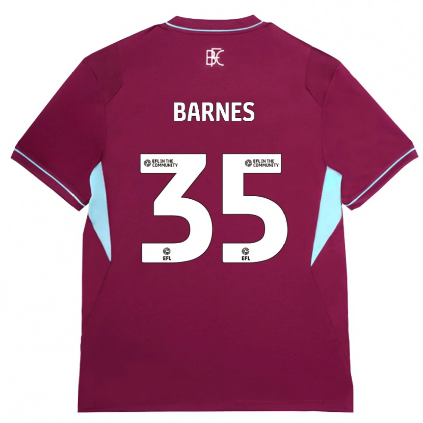 Danxen Kinderen Ashley Barnes #35 Bordeaux Groen Thuisshirt Thuistenue 2026/27 T-Shirt België