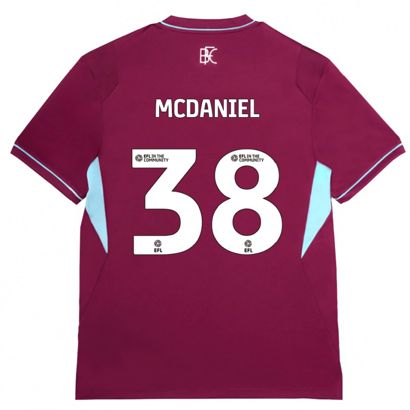 Danxen Kinderen Louise Mcdaniel #38 Bordeaux Groen Thuisshirt Thuistenue 2026/27 T-Shirt België