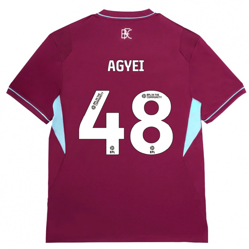 Danxen Kinderen Enock Agyei #48 Bordeaux Groen Thuisshirt Thuistenue 2026/27 T-Shirt België
