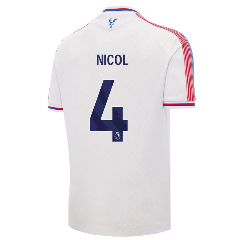 Danxen Kinderen Leigh Nicol #4 Wit Rood Blauw Thuisshirt Thuistenue 2026/27 T-Shirt België