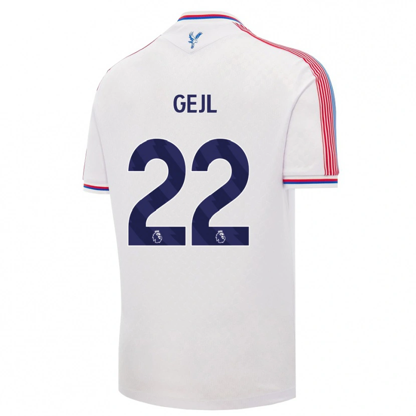 Danxen Kinderen Mille Gejl #22 Wit Rood Blauw Thuisshirt Thuistenue 2026/27 T-Shirt België