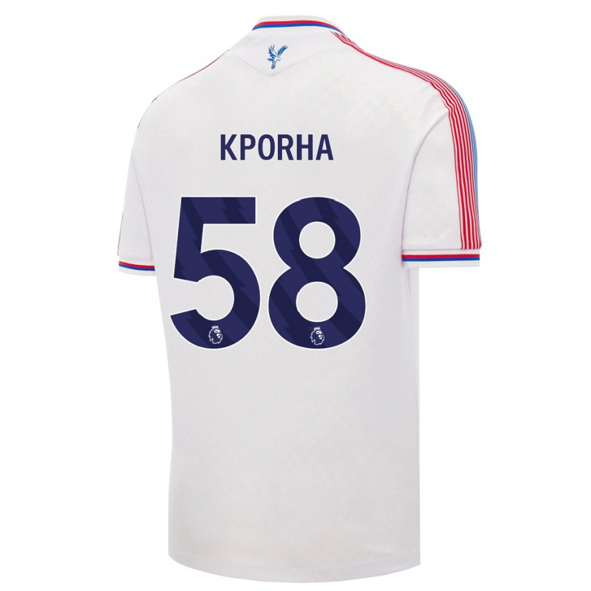 Danxen Kinderen Caleb Kporha #58 Wit Rood Blauw Thuisshirt Thuistenue 2026/27 T-Shirt België
