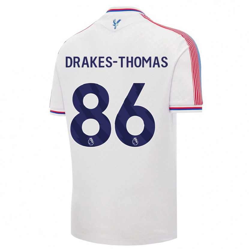 Danxen Kinderen Joél Drakes-Thomas #86 Wit Rood Blauw Thuisshirt Thuistenue 2026/27 T-Shirt België