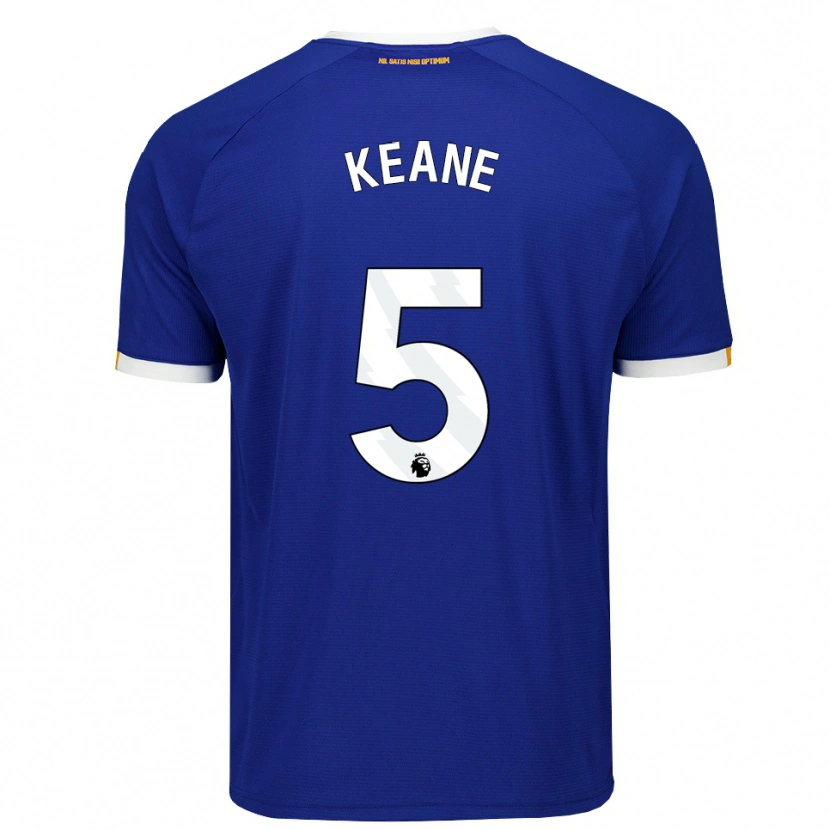 Danxen Kinderen Michael Keane #5 Blauw Wit Geel Thuisshirt Thuistenue 2026/27 T-Shirt België