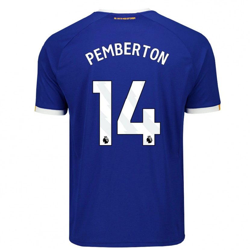 Danxen Kinderen Dafi-Tomos Pemberton #14 Blauw Wit Geel Thuisshirt Thuistenue 2026/27 T-Shirt België