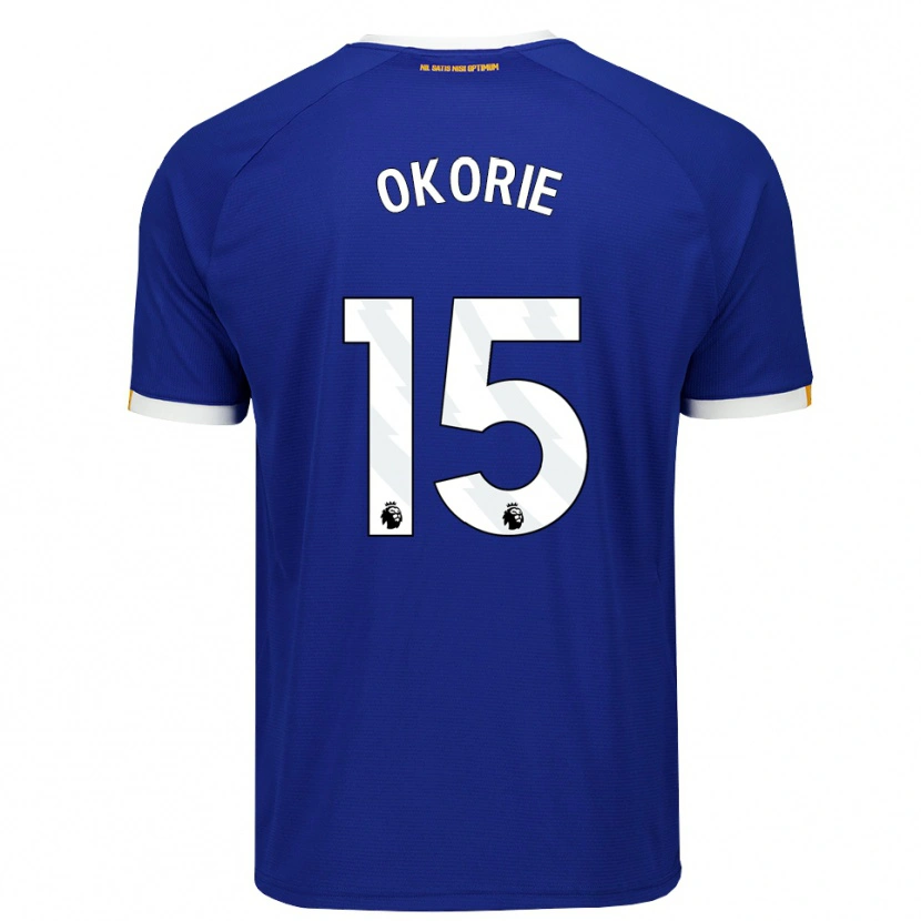 Danxen Kinderen Levi Okorie #15 Blauw Wit Geel Thuisshirt Thuistenue 2026/27 T-Shirt België