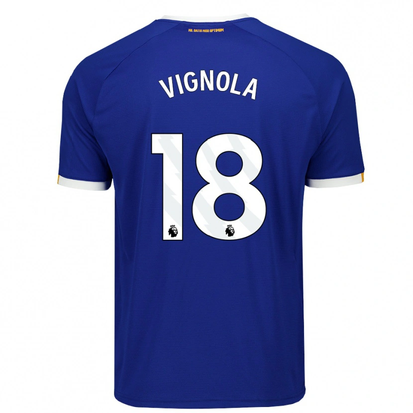 Danxen Kinderen Ornella Vignola #18 Blauw Wit Geel Thuisshirt Thuistenue 2026/27 T-Shirt België