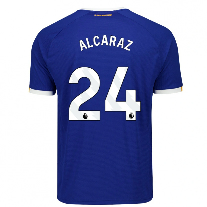 Danxen Kinderen Carlos Alcaraz #24 Blauw Wit Geel Thuisshirt Thuistenue 2026/27 T-Shirt België