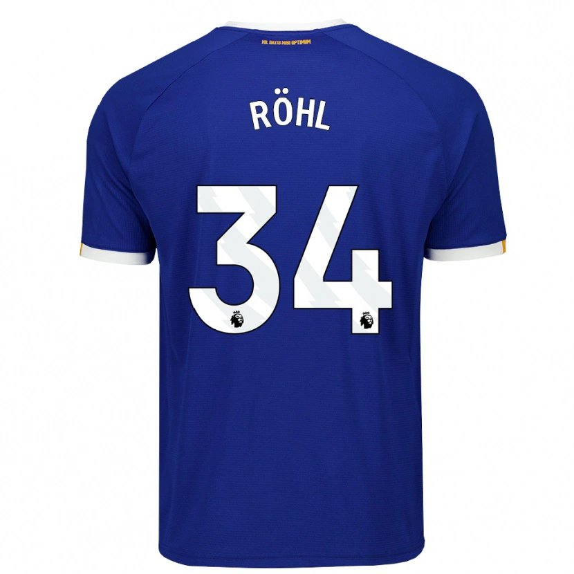 Danxen Kinderen Merlin Röhl #34 Blauw Wit Geel Thuisshirt Thuistenue 2026/27 T-Shirt België
