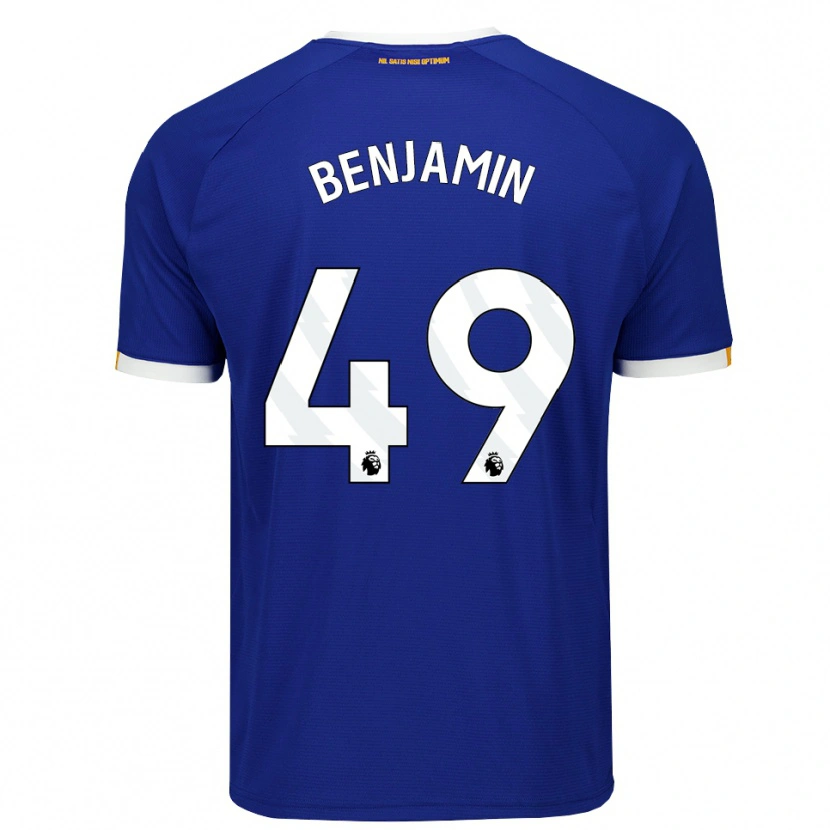 Danxen Kinderen Omari Benjamin #49 Blauw Wit Geel Thuisshirt Thuistenue 2026/27 T-Shirt België