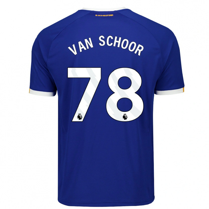 Danxen Kinderen Joshua Van Schoor #78 Blauw Wit Geel Thuisshirt Thuistenue 2026/27 T-Shirt België