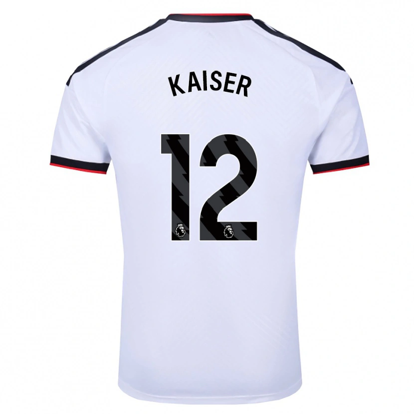 Danxen Kinderen Dino Kaiser #12 Wit Zwart Rood Thuisshirt Thuistenue 2026/27 T-Shirt België