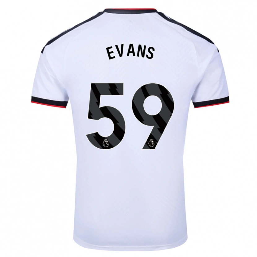 Danxen Kinderen Aidan Evans #59 Wit Zwart Rood Thuisshirt Thuistenue 2026/27 T-Shirt België