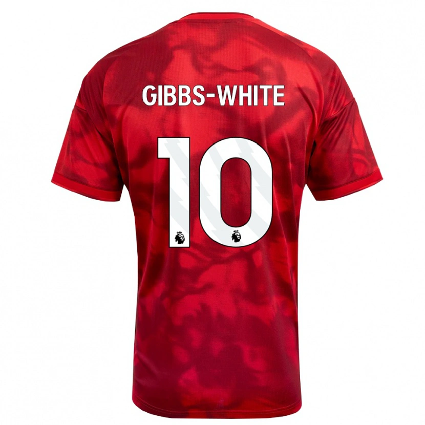 Danxen Kinderen Morgan Gibbs-White #10 Krimson Wit Thuisshirt Thuistenue 2026/27 T-Shirt België