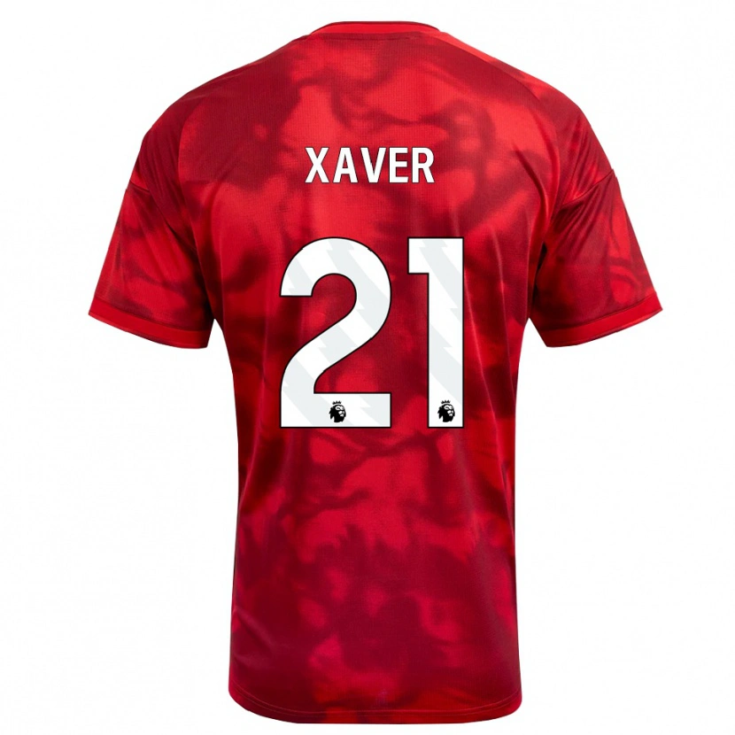 Danxen Kinderen Xaver Schlager #21 Krimson Wit Thuisshirt Thuistenue 2026/27 T-Shirt België