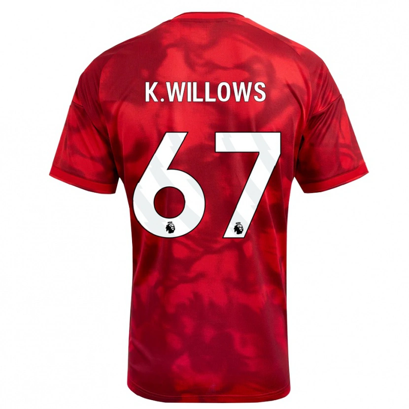 Danxen Kinderen Keehan Willows #67 Krimson Wit Thuisshirt Thuistenue 2026/27 T-Shirt België
