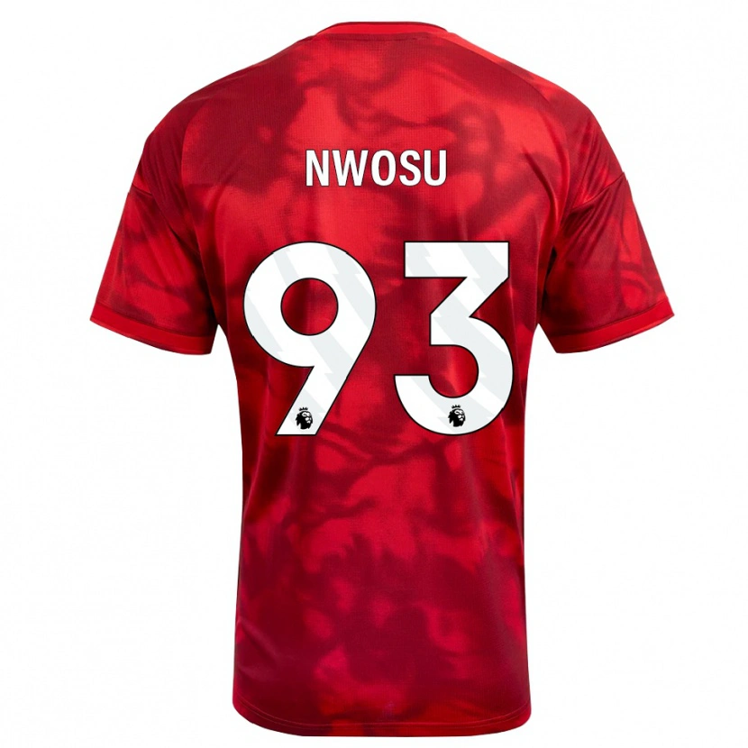 Danxen Kinderen Chinaza Nwosu #93 Krimson Wit Thuisshirt Thuistenue 2026/27 T-Shirt België