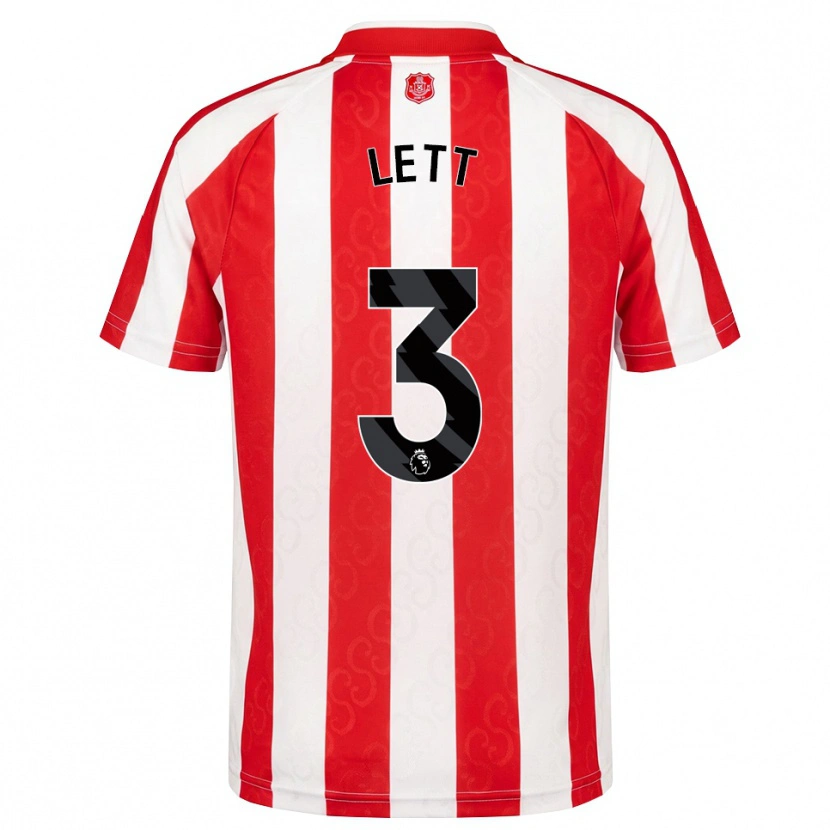 Danxen Kinderen Josh Lett #3 Rood Wit Zwart Thuisshirt Thuistenue 2026/27 T-Shirt België