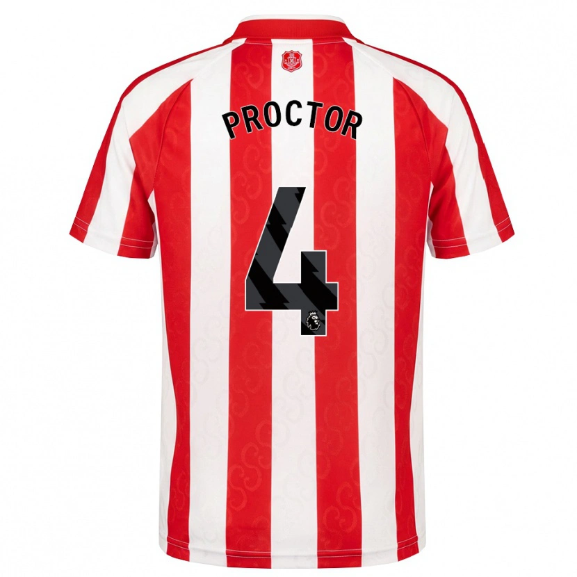 Danxen Kinderen Tom Proctor #4 Rood Wit Zwart Thuisshirt Thuistenue 2026/27 T-Shirt België