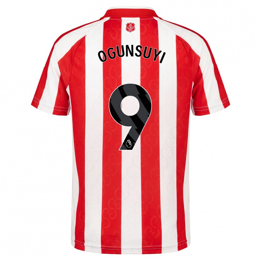Danxen Kinderen Trey Samuel-Ogunsuyi #9 Rood Wit Zwart Thuisshirt Thuistenue 2026/27 T-Shirt België