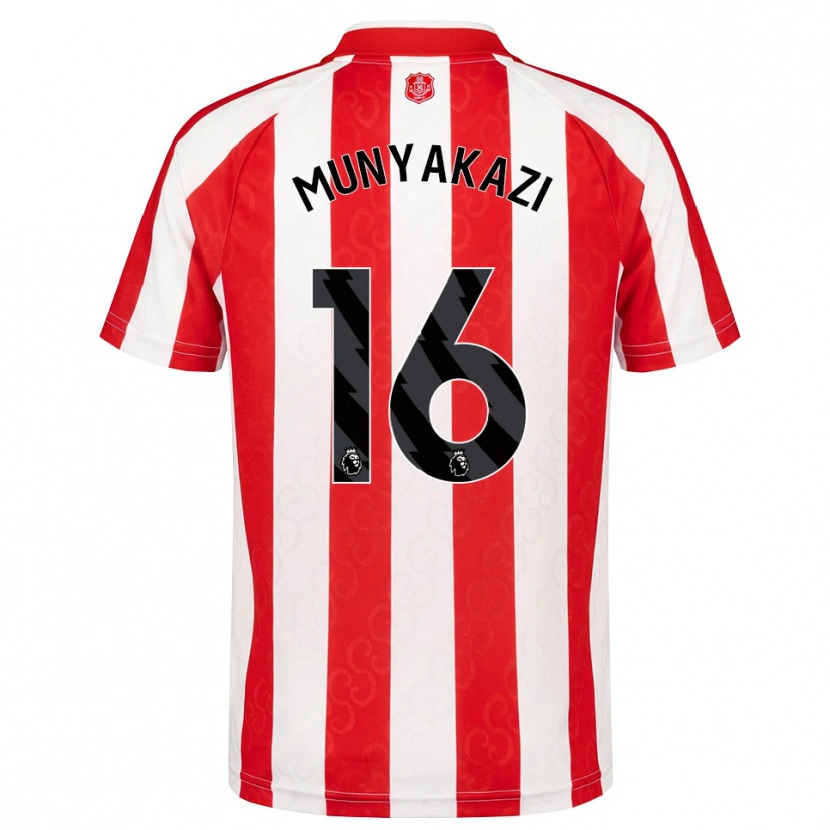 Danxen Kinderen Kay Munyakazi #16 Rood Wit Zwart Thuisshirt Thuistenue 2026/27 T-Shirt België