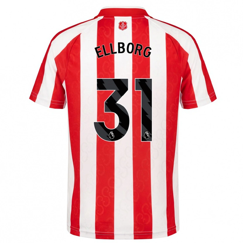 Danxen Kinderen Melker Ellborg #31 Rood Wit Zwart Thuisshirt Thuistenue 2026/27 T-Shirt België